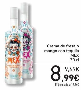 Carrefour Crema de fresa o mango con tequila mex oferta