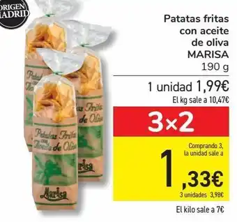 Patatas fritas con aceite de oliva marisa