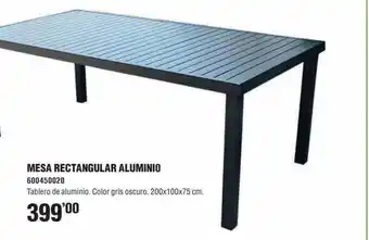 Coinfer Mesa Rectangular Aluminio oferta