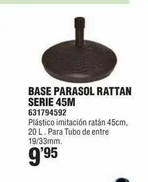 Coinfer Base Parasol Rattan Serie 45m oferta