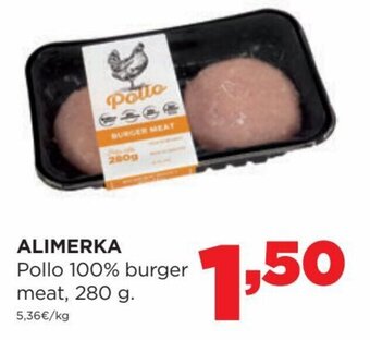 Alimerka Alimerka Pollo 100% Burger Meat, 280 g. oferta