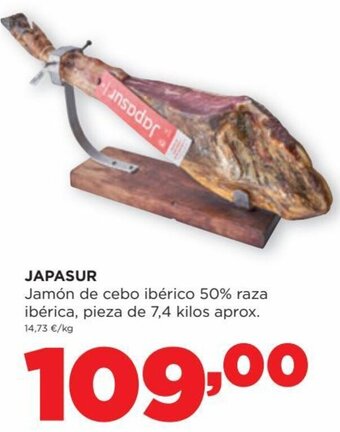 Alimerka Japasur Jamón de Cebo Ibérico 50% Raza Ibérica, Pieza de 7.4 Kilos Aprox. oferta