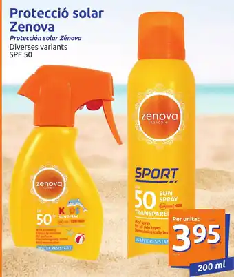Action Zenova Protecció solar Protección solar Zénova SPF 50 200 ml oferta