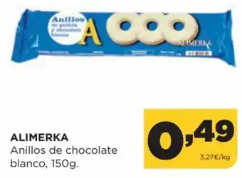 Alimerka Alimerka Anillos de chocolate blanco, 150g oferta