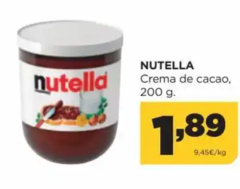 Alimerka Nutella Crema de cacao, 200g oferta