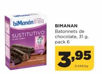 Alimerka Bimanan Batonnets de chocolate 31g pack 6 oferta