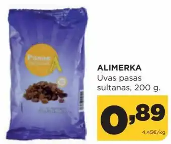 Alimerka Alimerka Uvas pasas sultanas, 200g oferta