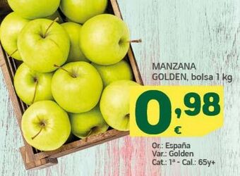 HiperDino Manzana golden, bolsa 1 kg, oferta