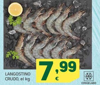 HiperDino Langostino crudo, el kg oferta