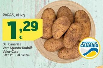 HiperDino Papas, el kg oferta