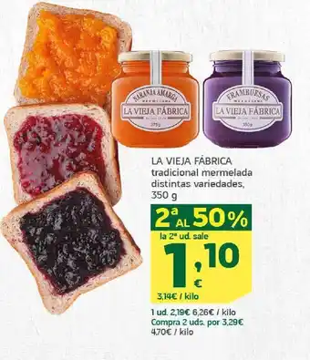 HiperDino La vieja fábrica tradicional mermelada distintas variedades, 350 g oferta