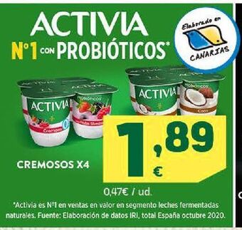 HiperDino Activia nº 1 con probióticos oferta