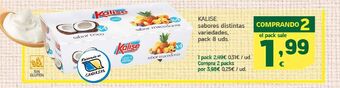 HiperDino Kalise sabores distintas variedades, pack 8 uds. oferta