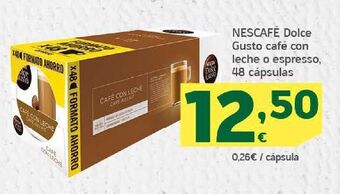 HiperDino Nescafé dolce gusto café con leche o espresso, 48 cápsulas oferta