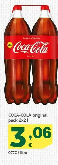 HiperDino Coca-cola original, pack 2x2 l oferta