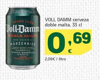 HiperDino Voll damm cerveza doble malta, 33 cl oferta