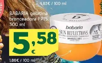 HiperDino Babaria gelatina bronceadora fp15, 300ml oferta