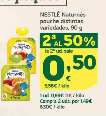 HiperDino Nestlé naturnés pouche distintas variedades, 90 g oferta