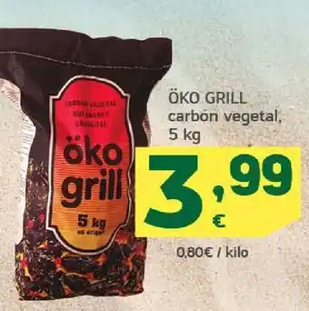 HiperDino Öko grill carbón vegetal, 5 kg oferta