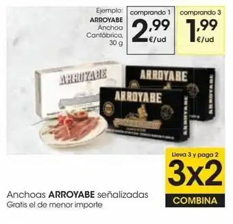 Eroski Anchoas arroyabe señalizadas oferta