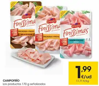 Eroski Campofrío los productos 170 g señalizados oferta