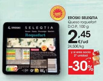 Eroski Eroski seleqtia queso roquefort d.o.p. oferta