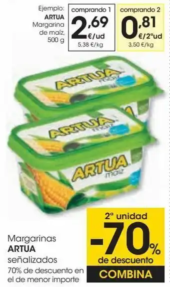 Eroski Margarina artua señalizados oferta