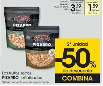 Eroski Los frutos secos pizarro señalizados oferta