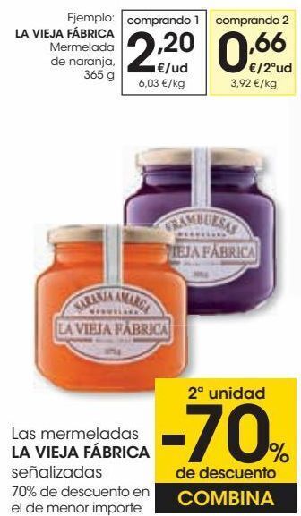 Eroski Las mermeladas la vieja fábrica señalizadas oferta