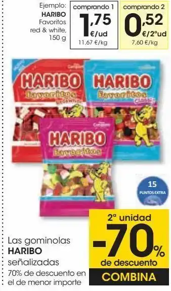 Eroski Las gominolas haribo señalizadas oferta
