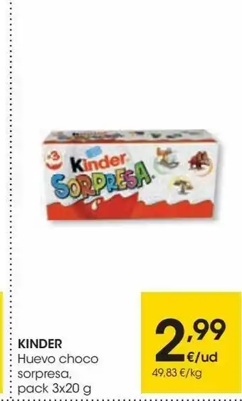 Eroski Kinder huevo choco sorpresa oferta
