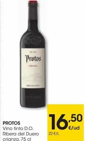 Eroski Protos vino tinto d.o. ribera del duero crianza oferta