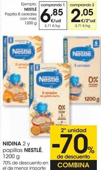 Eroski Nestlé papilla 8 cereales con miel oferta