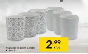Macetas de barro surtidas