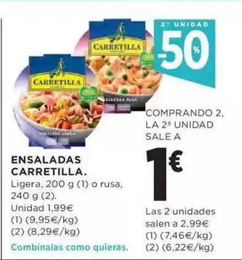 Hipercor 2a Unidad -50% Ensaladas Carretilla oferta