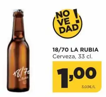 Alimerka 18/70 La Rubia Cerveza, 33 cl. oferta