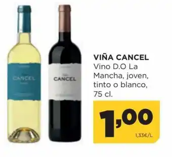 Alimerka Viña Cancel Vino D.O. La Mancha, Joven, Tinto o Blanco, 75 cl. oferta