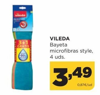 Alimerka Vileda Bayeta Microfibras Style, 4 Uds. oferta