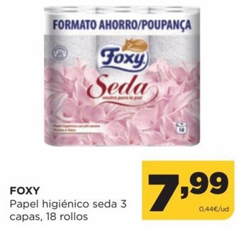 Alimerka Foxy Papel Higiénico Seda 3 Capas, 18 Rollos oferta