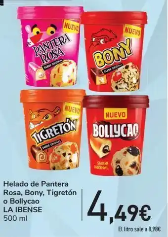 Carrefour Helado de pantera rosa, bony, tigretón o bollycao la ibense oferta