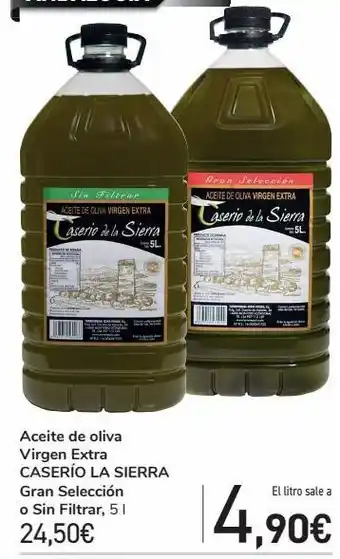Carrefour Aceite de oliva virgen extra caserío la sierra gran selección o sin filtrar oferta