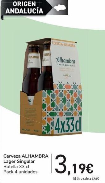 Carrefour Cerveza alhambra lager singular oferta