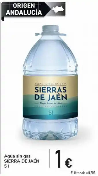 Carrefour Agua sin gas sierra de jaén oferta