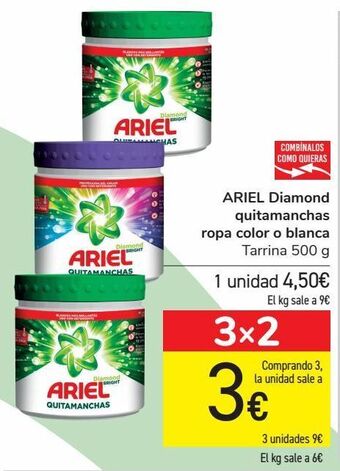 Carrefour Ariel diamond quitamanchas ropa color o blanca oferta