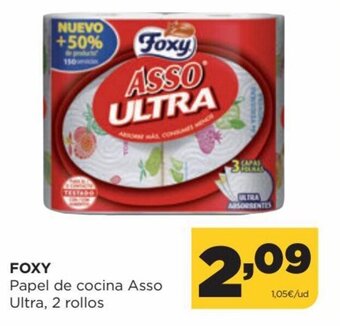 Alimerka Foxy Papel de Cocina Asso Ultra, 2 Rollos oferta