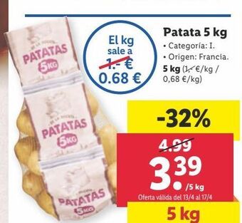 Lidl Patatas oferta