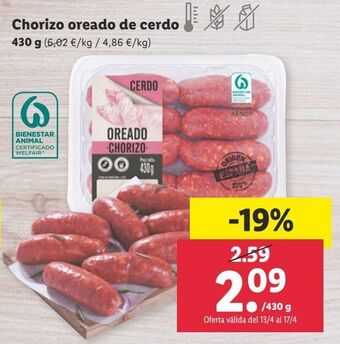 Lidl Chorizo oferta