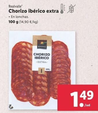 Lidl Chorizo ibérico realvalle oferta
