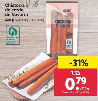 Lidl Chistorra de navarra oferta