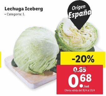 Lidl Lechuga iceberg oferta